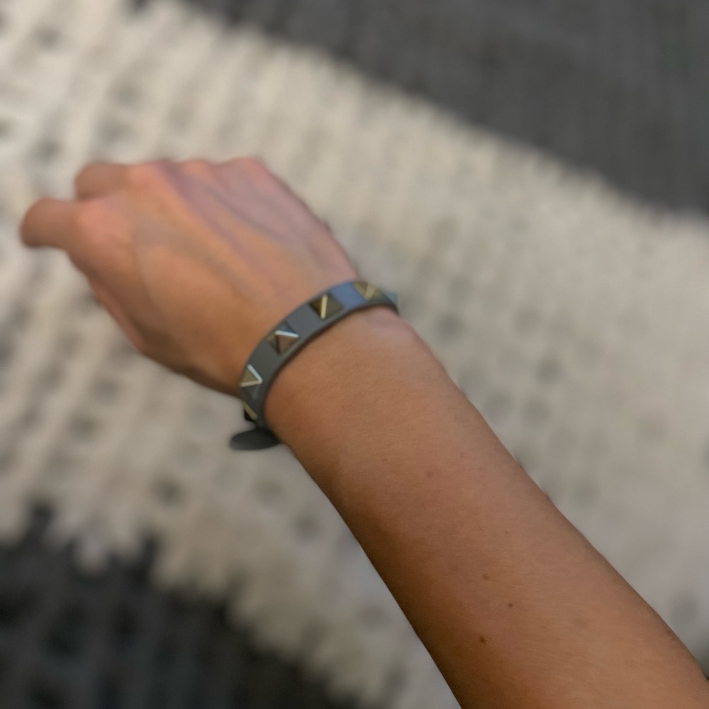 Never Worn Gray Valentino Studded Leather Bracelet 🐘 - Picture 5 of 7